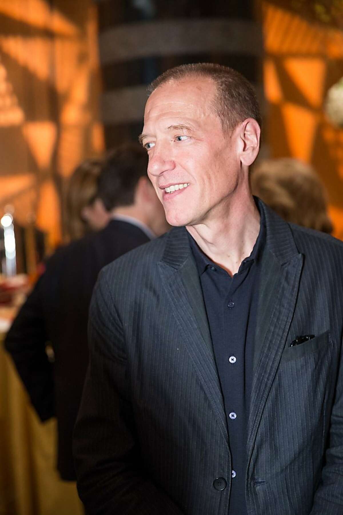 Artist Christian Marclay during the S.F. premiere of his 24-hour video montage "The Clock" presented by SFMOMA on April 2, 2013.