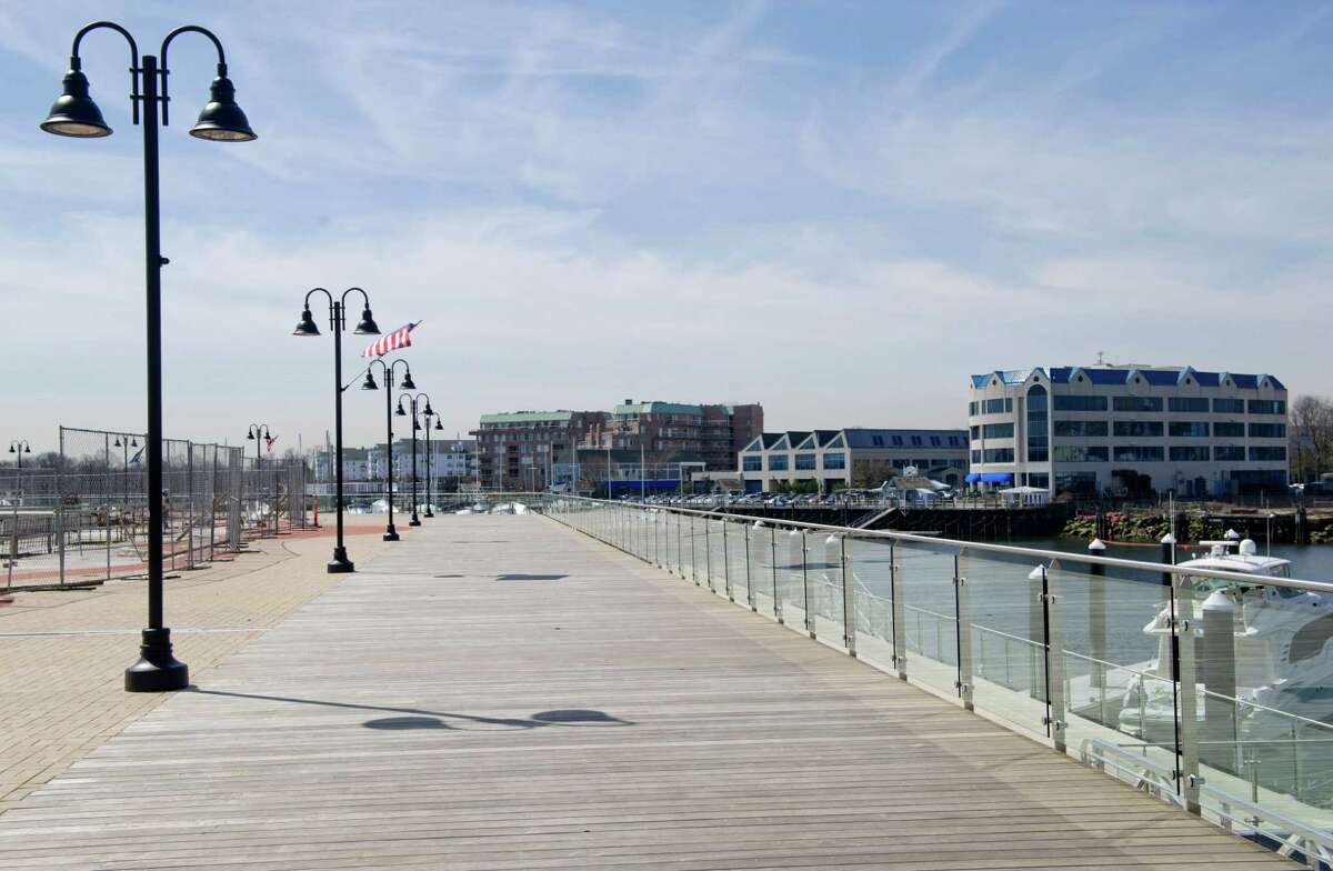 New boardwalk and marina behind 100 Washington Blvd. in Stamford, Conn., on Thursday, April 4, 2013.