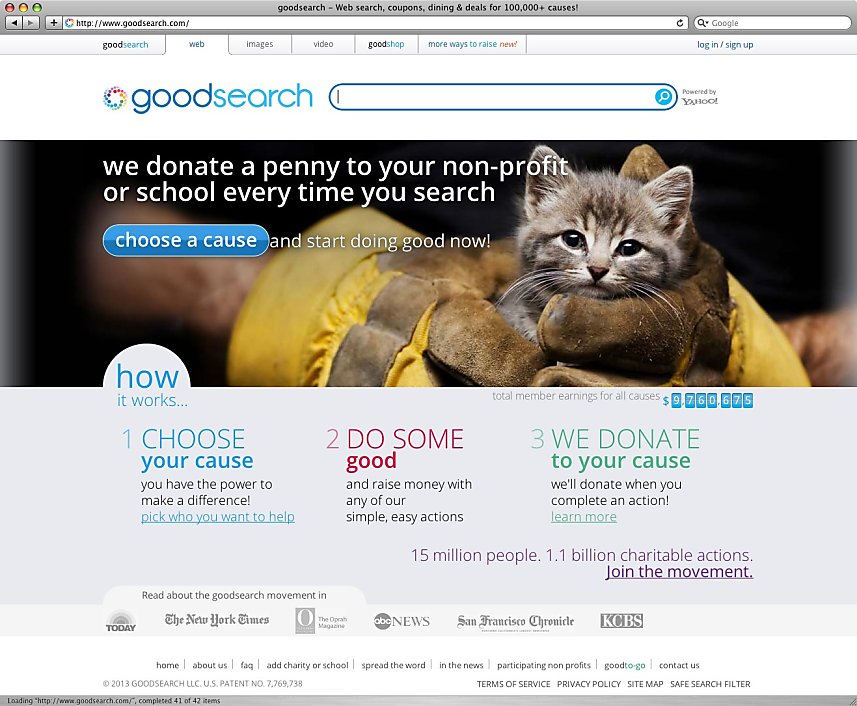 Website of the week: Goodsearch