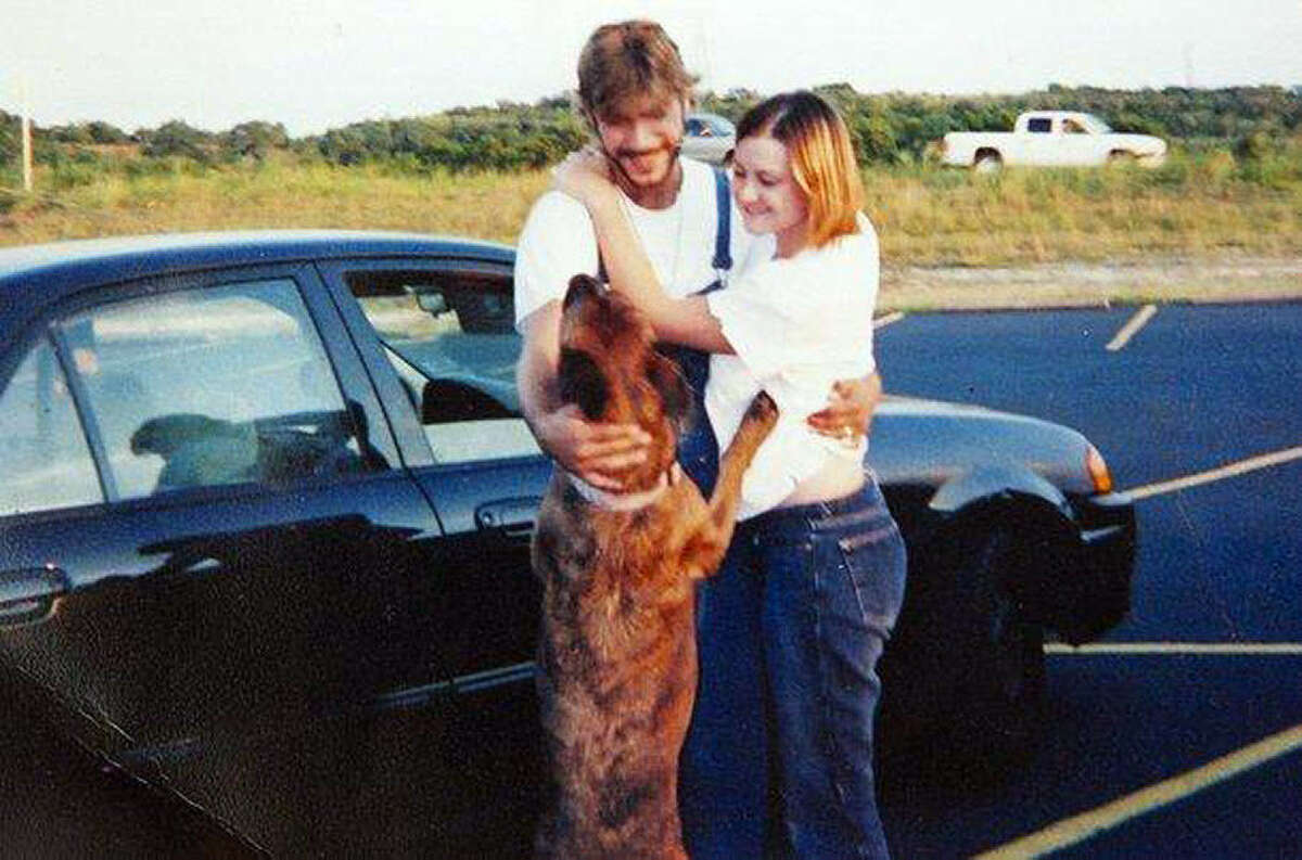 Jeremy Medlen and Kathryn Medlen are seen in this photo with their dog Avery.
