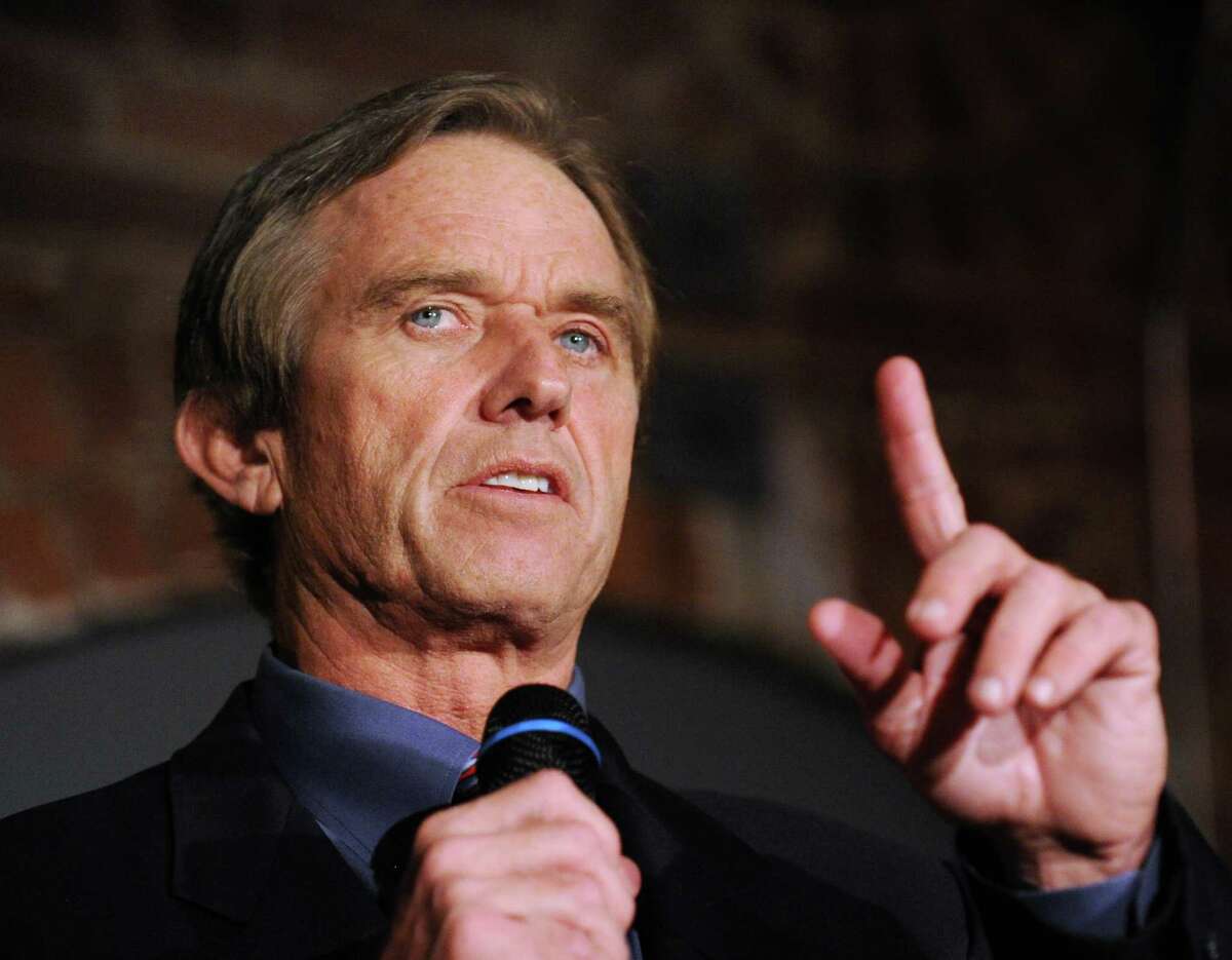 Robert F. Kennedy Jr., shown here speaking at the "Global Insights" lectures at the Maritime Aquarium in Norwalk, Oct. 18, 2012, may be called to testify during the April trial for Michael Skakel.