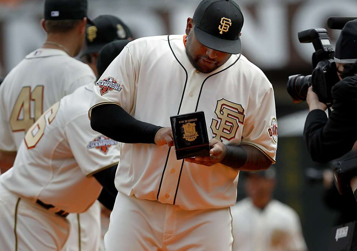 S.F. Giants 2012 World Series Champs ring ceremony