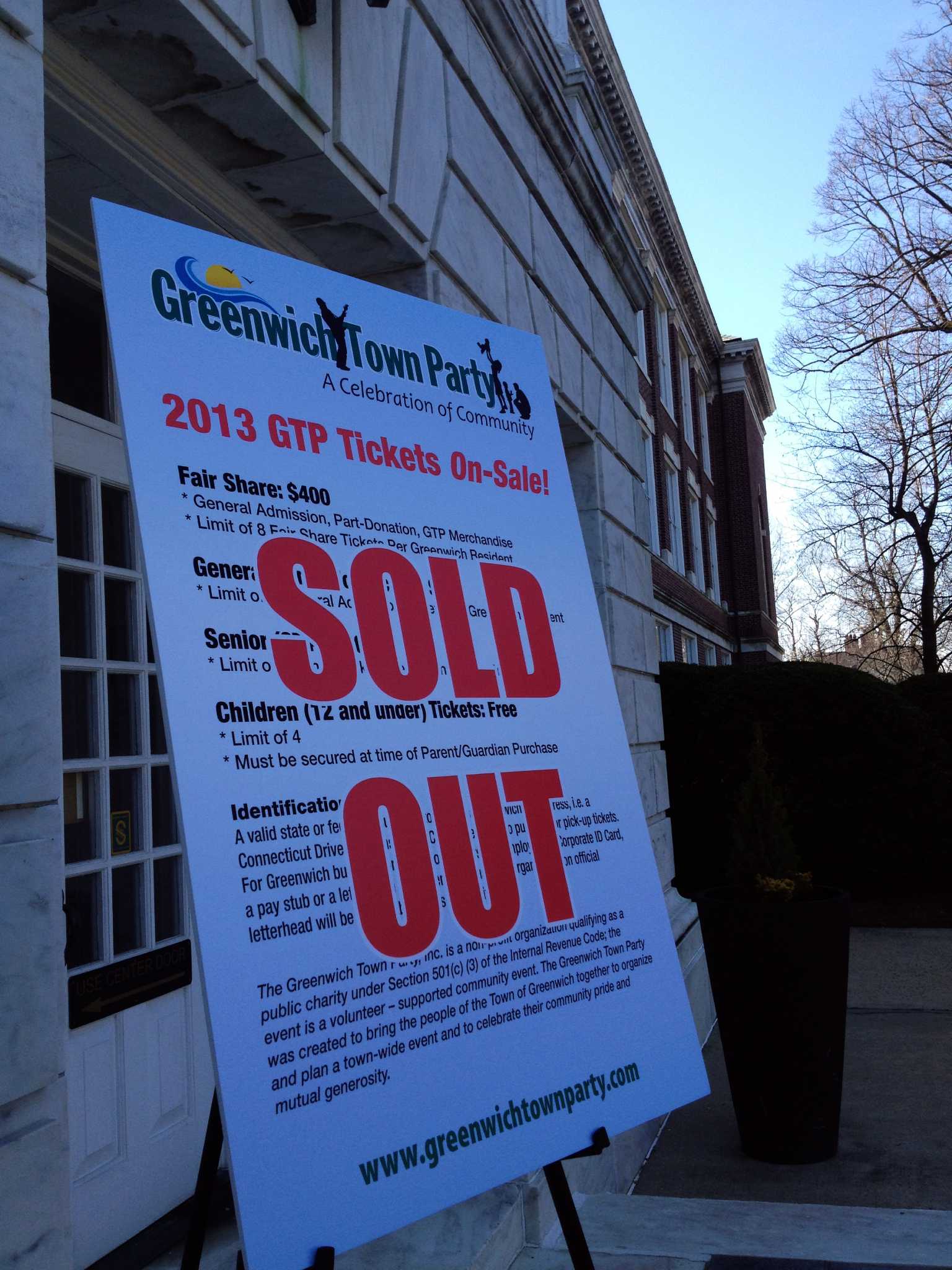 Greenwich Town Party tickets sell out in minutes