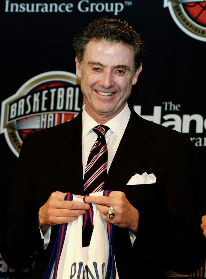 ATLANTA, GA - APRIL 08:  Louisville head coach Rick Pitino stands on stage during the 2013 Naismith Memorial Basketball Hall of Fame Annoucement Ceremony at Marriott Marquis on April 8, 2013 in Atlanta, Georgia.  (Photo by Mike Zarrilli/Getty Images for Naismith Basketball Hall of Fame) Photo: Mike Zarrilli