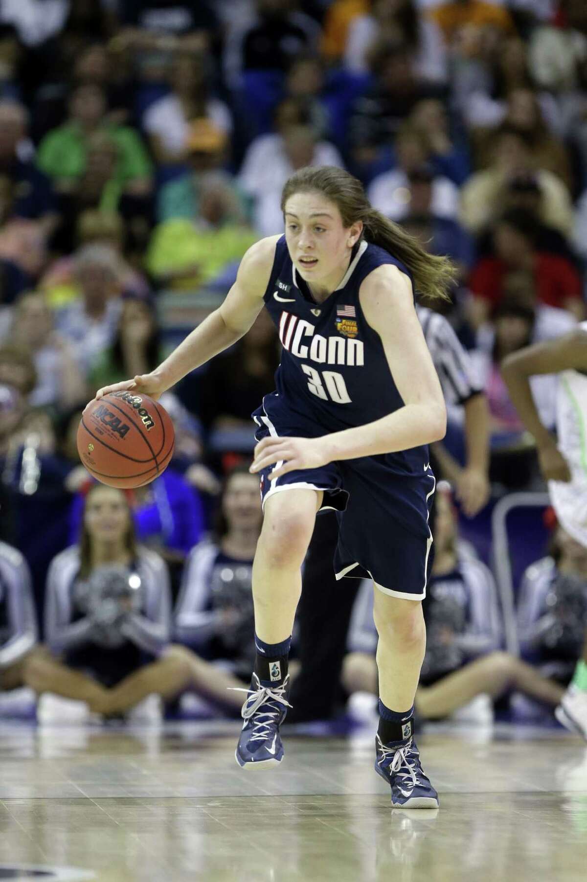 UConn's Breanna Stewart has scored 82 points in four tourney games after sitting out in the first round.