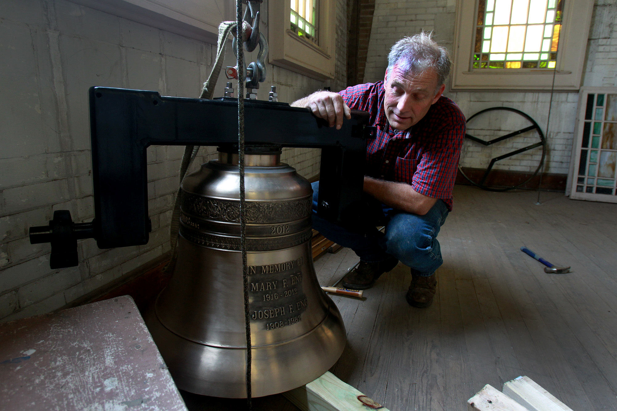 Let the new bell chime at Laurel Heights church