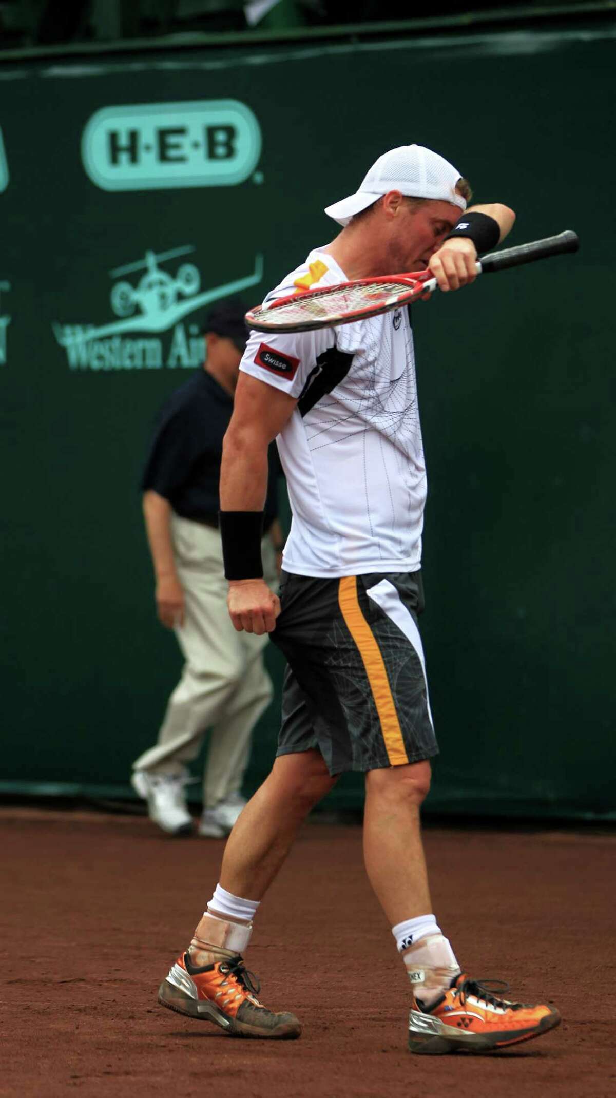 Lleyton Hewitt was fighting jet lag and illness after coming to Houston from Uzbekistan.