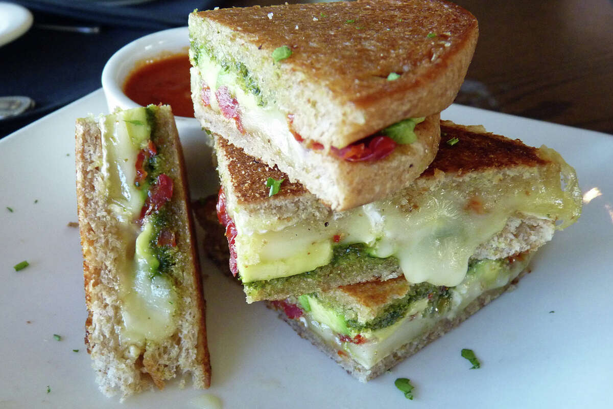 A a grilled cheese sandwich with brie, avocado and sun dried tomatoes at Union Kitchen.