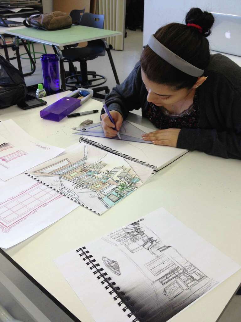 university of bridgeport interior design student talissa traverso sketches plans for a living room for huntington - Interior Design Groups university of bridgeport interior design student talissa traverso sketches plans for a living room for huntington - Interior Design Groups