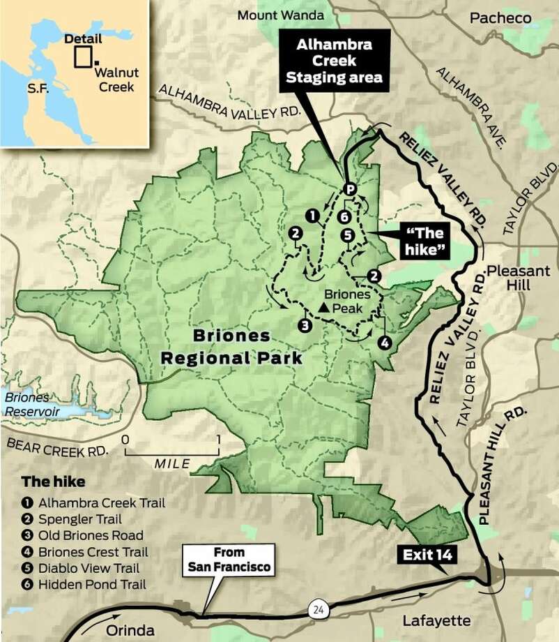 briones regional park map Great Diablo Views From Briones Peak Sfgate briones regional park map