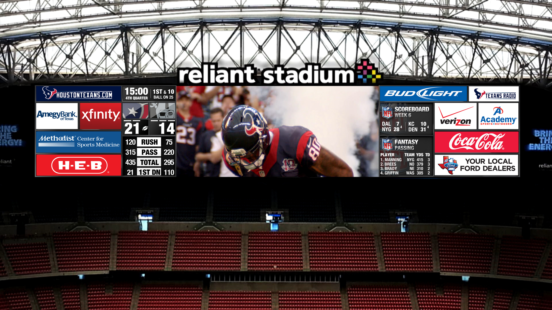 Bud Light Houston Texans NFL LED Sign