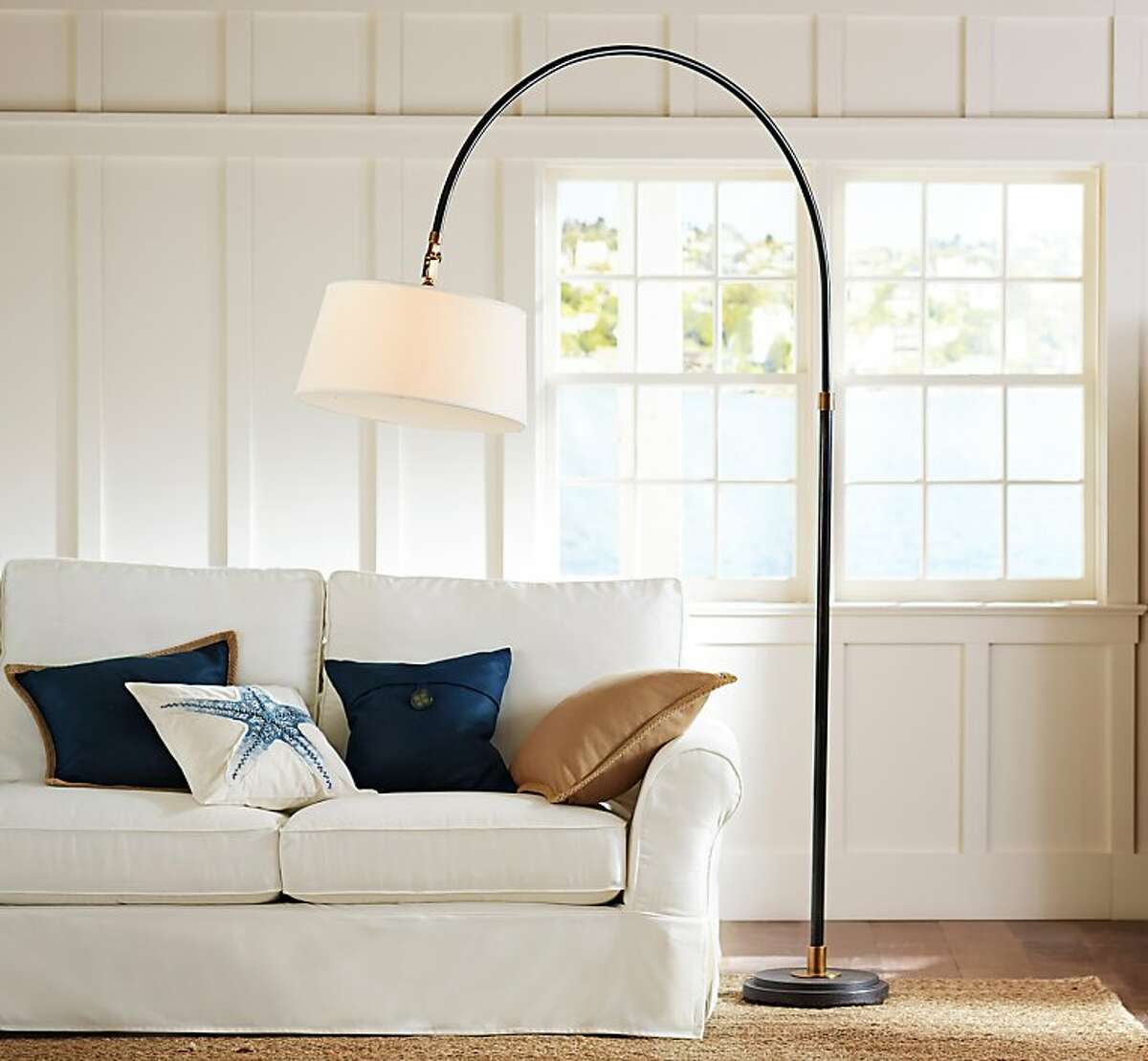 world market loden arc floor lamp