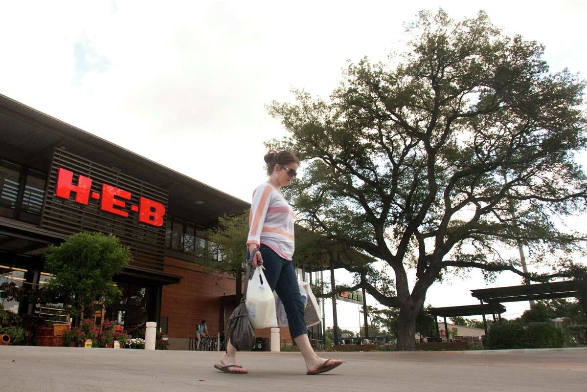 Elizabeth Pearson (CQ) walks out of the new H-E-B in Montrose on Tuesday, May 29, 2012 in Houston, Texas.
