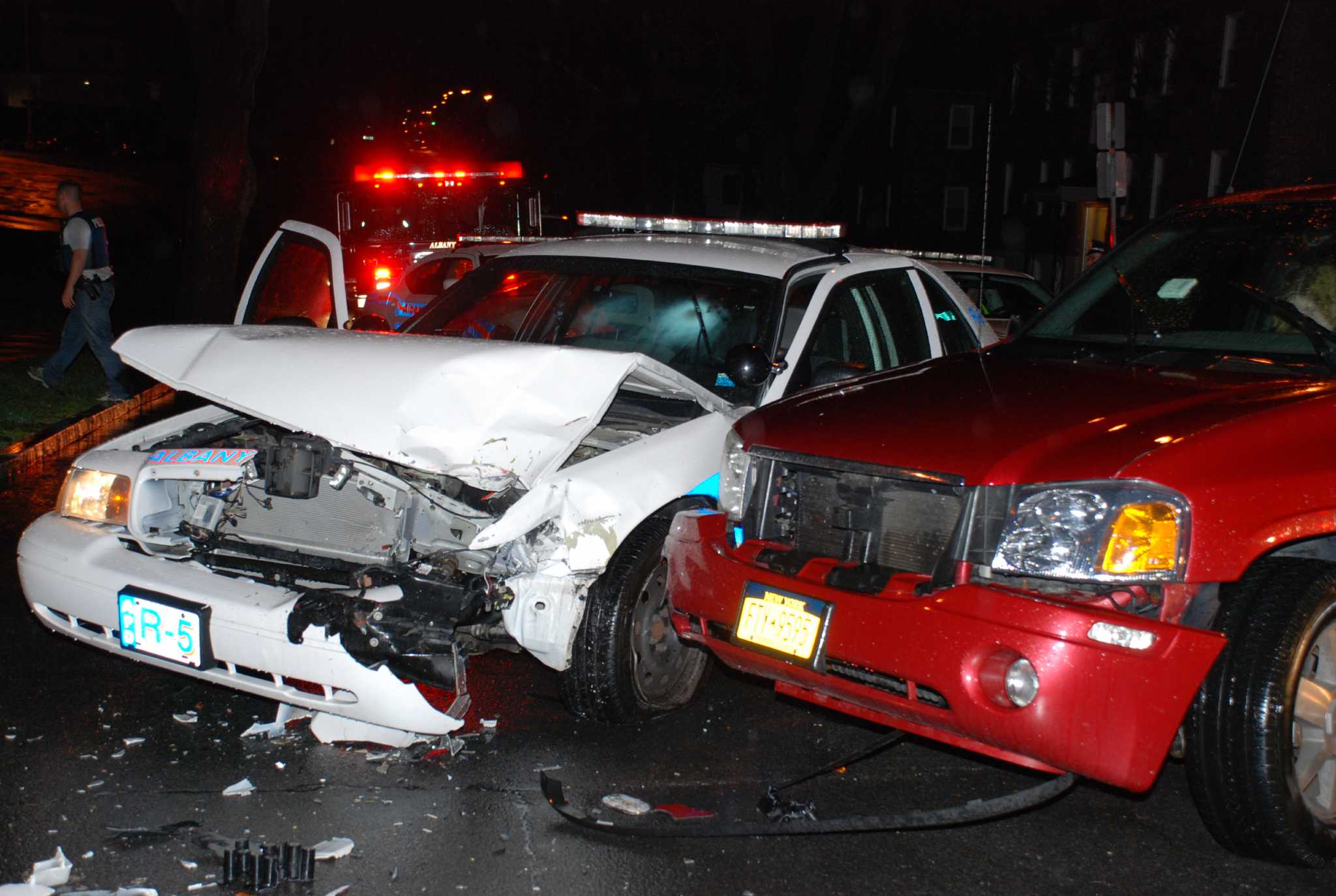 UAlbany student charged with DWI after cop car hit