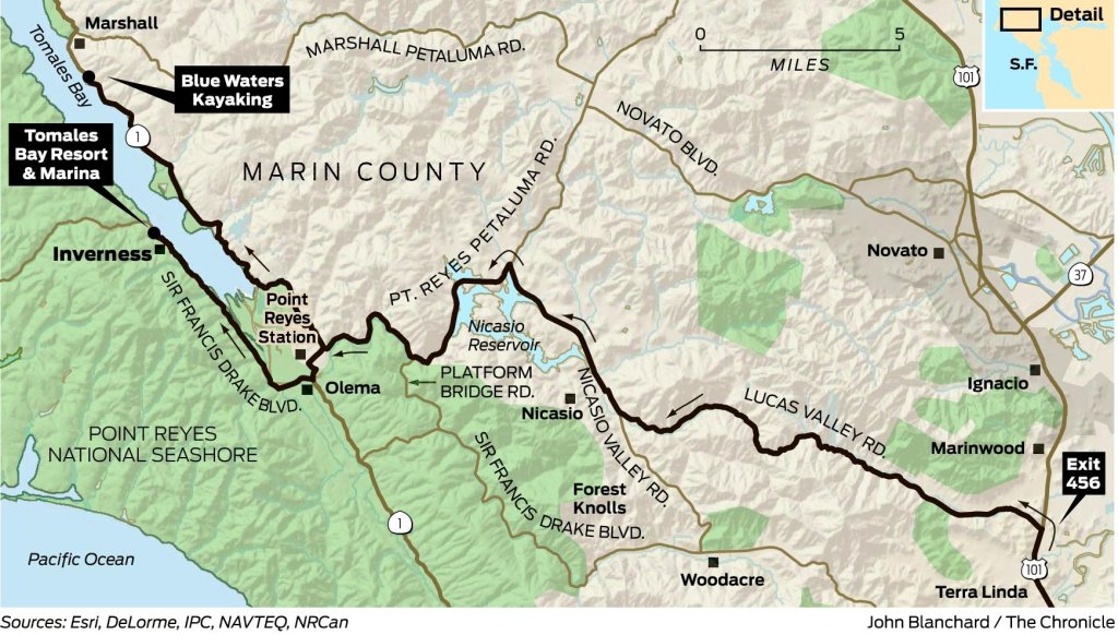 Kayaking on Tomales Bay