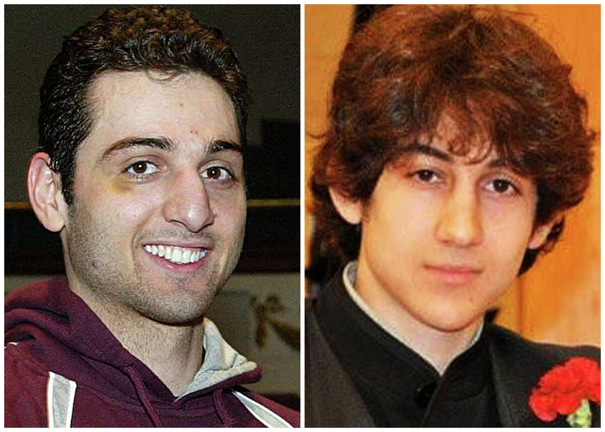 This combination of undated photos shows Tamerlan Tsarnaev, 26, left, and Dzhokhar Tsarnaev, 19. The FBI says the two brothers and suspects in the Boston Marathon bombing killed an MIT police officer, injured a transit officer in a firefight and threw explosive devices at police during a getaway attempt in a long night of violence that left Tamerlan dead and Dzhokhar still at large on Friday, April 19, 2013. The ethnic Chechen brothers lived in Dagestan, which borders the Chechnya region in southern Russia. They lived near Boston and had been in the U.S. for about a decade, one of their uncles reported said.