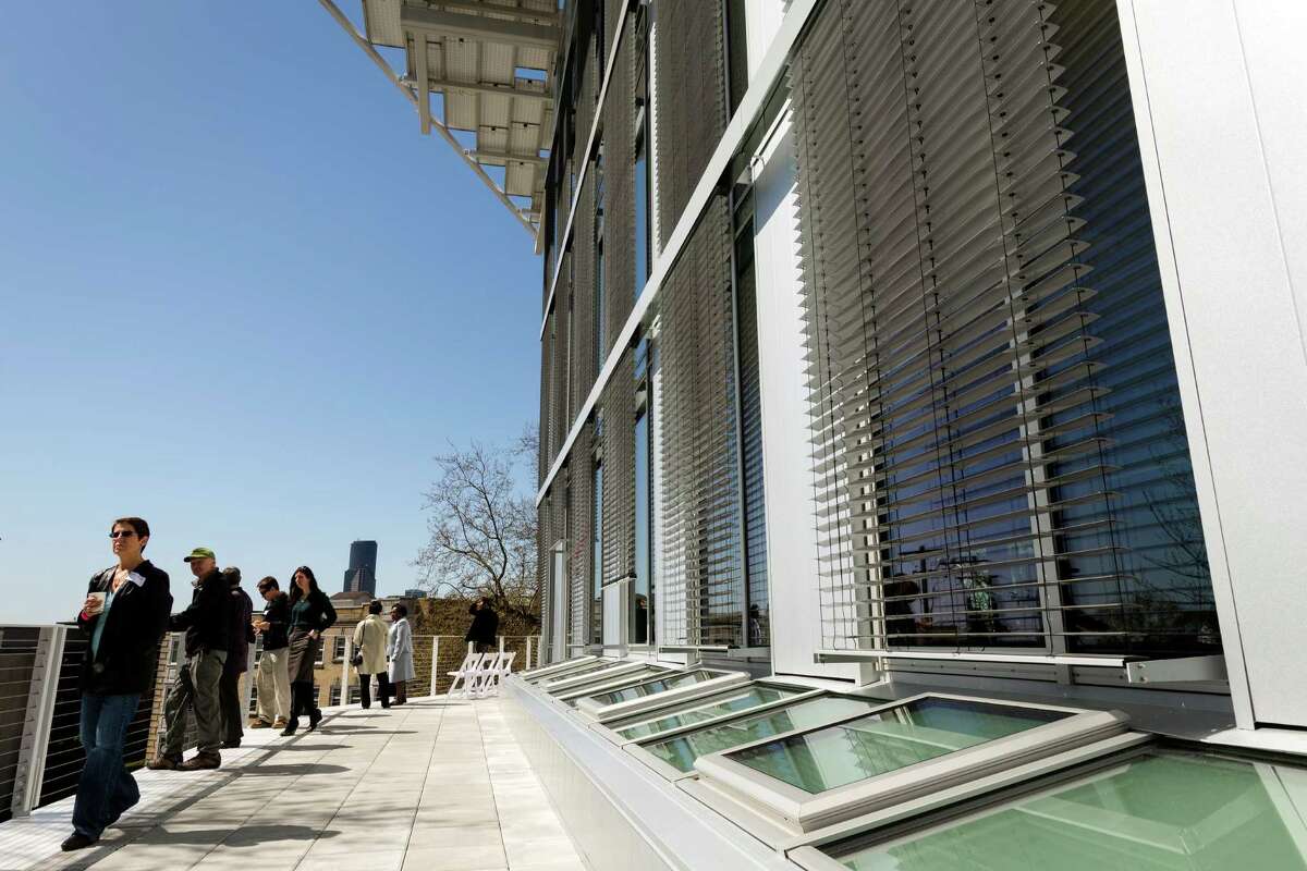 The Bullitt Center opened on EArth Day in 2013.   This six-story, 50,000 square-foot structure is the greenest commercial building in the world and aims to improve long-term environmental performance and efficiency through cutting-edge sustainable technology.