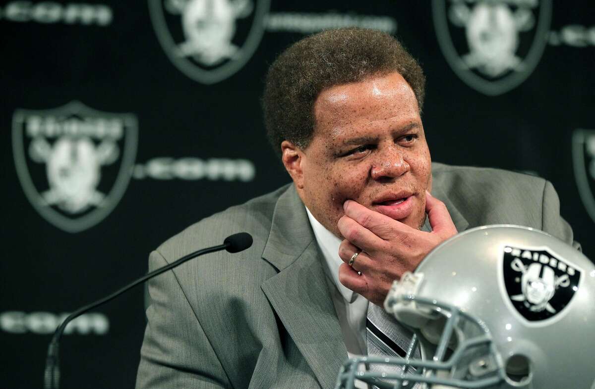 The Oakland Raiders new GM Reggie McKenzie says his first task will be to start a search for a new coach. He fired coach Hue Jackson early Tuesday morning after the team went 8-8 this past season. McKenzie spoke at a press conference at Raiders headquarters in Oakland Tuesday, January 10, 2012.