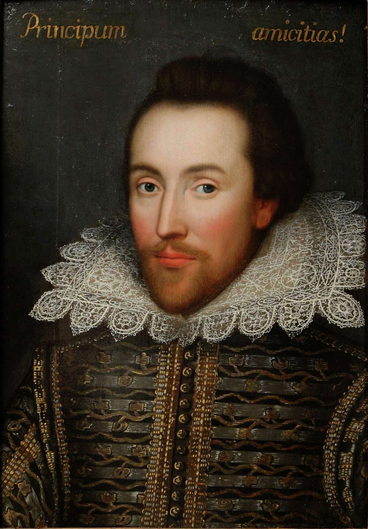 William Shakespeare was baptized on April 26, 1564 and died April 23, 1616 … suffice it to say, those were some fairly productive years for this particular human being. To celebrate this auspicious week, we’ve hunted down some surprising moments of mostly famous people performing or rehearsing his plays (or those plays and movies that were derived from his work). We also interspersed the various images of the playwright and poet. The one above is considered to be the one most like the man (more about the portrait in the last slide ... on with the fun). Happy Shakespeare week!