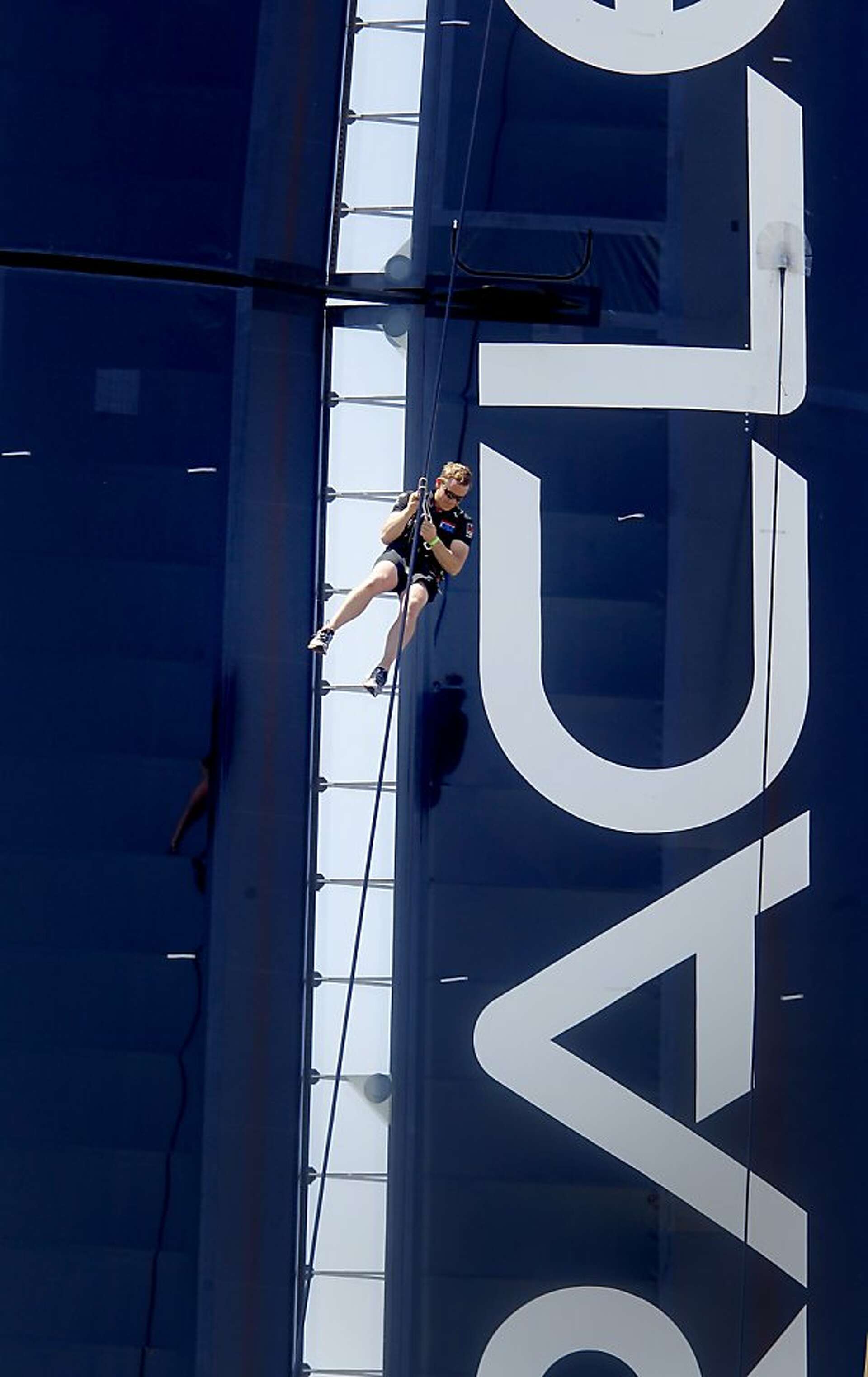 Oracle floats refined America's Cup boat