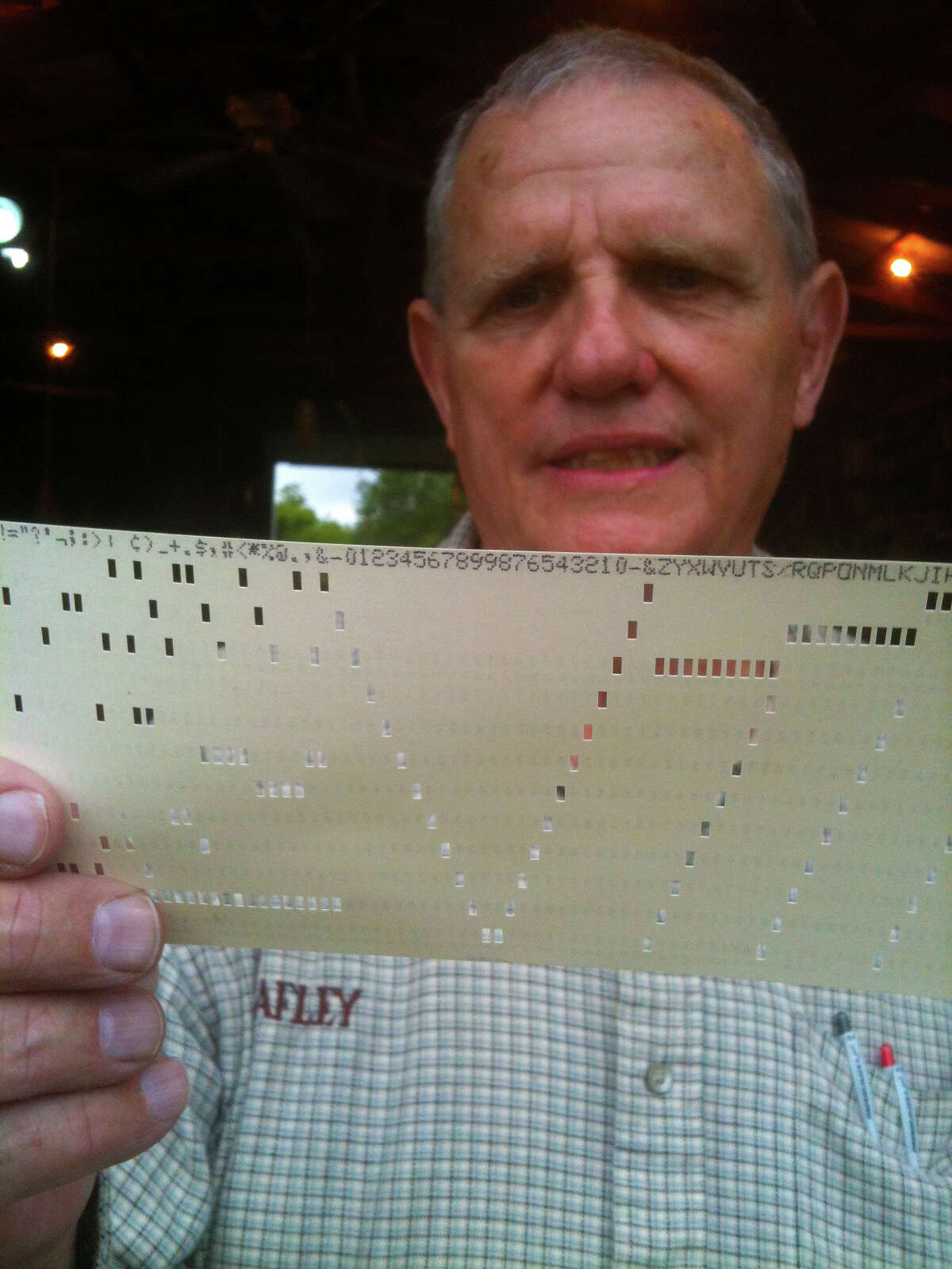 "I may be the only punch card tech left," Lafley says.  (Robert Stanton / Houston Chronicle)