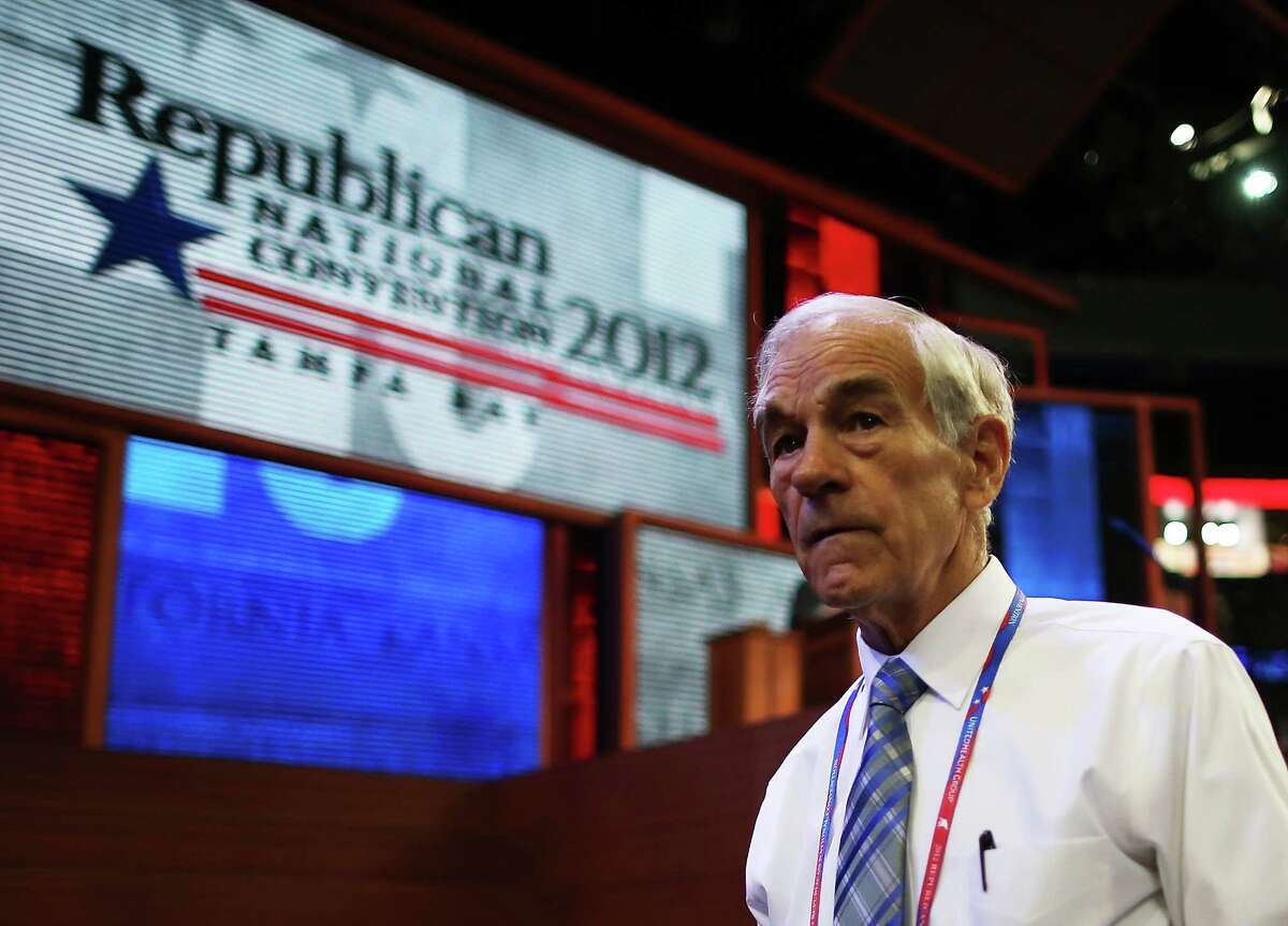 TAMPA, FL - AUGUST 28: U.S. Rep. Ron Paul (R-TX) walks the arena floor during the second day of the Republican National Convention at the Tampa Bay Times Forum on August 28, 2012 in Tampa, Florida. Today is the first full session of the RNC after the start was delayed due to Tropical Storm Isaac. (Photo by Chip Somodevilla/Getty Images)