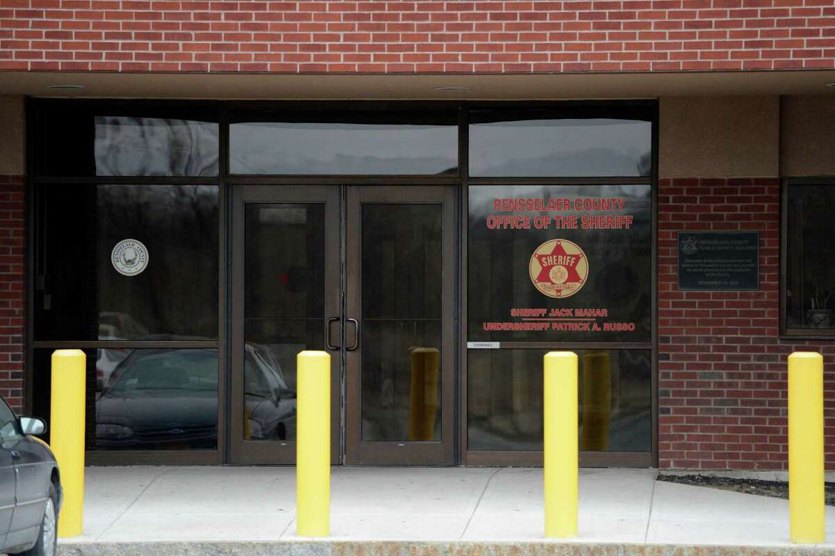 Exterior view of the Rensselaer County Jail entrance in Troy, N.Y. (Skip Dickstein/Times Union)