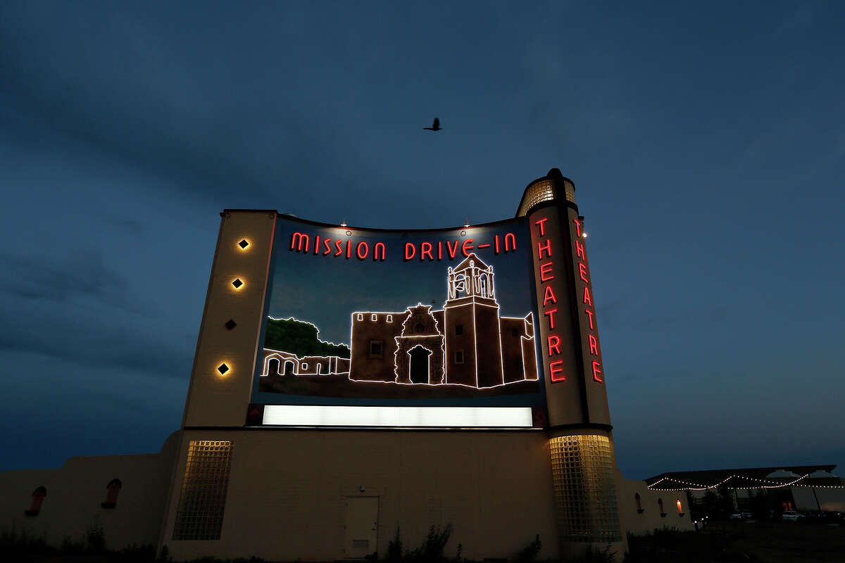 A view of the Mission Drive-In Theatre Saturday May 4, 2013 during the grand re-opening of the Mission Drive-In Plaza.