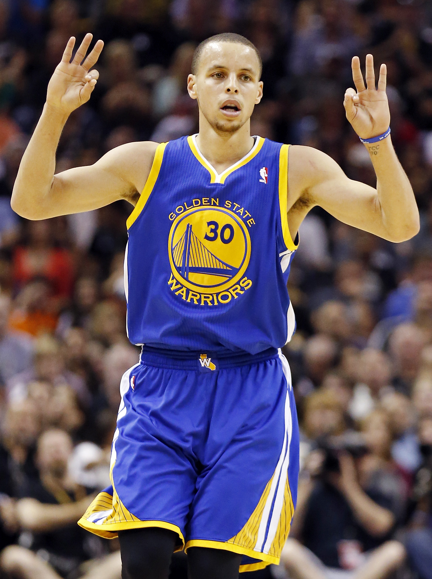 stephen curry 3 point celebration