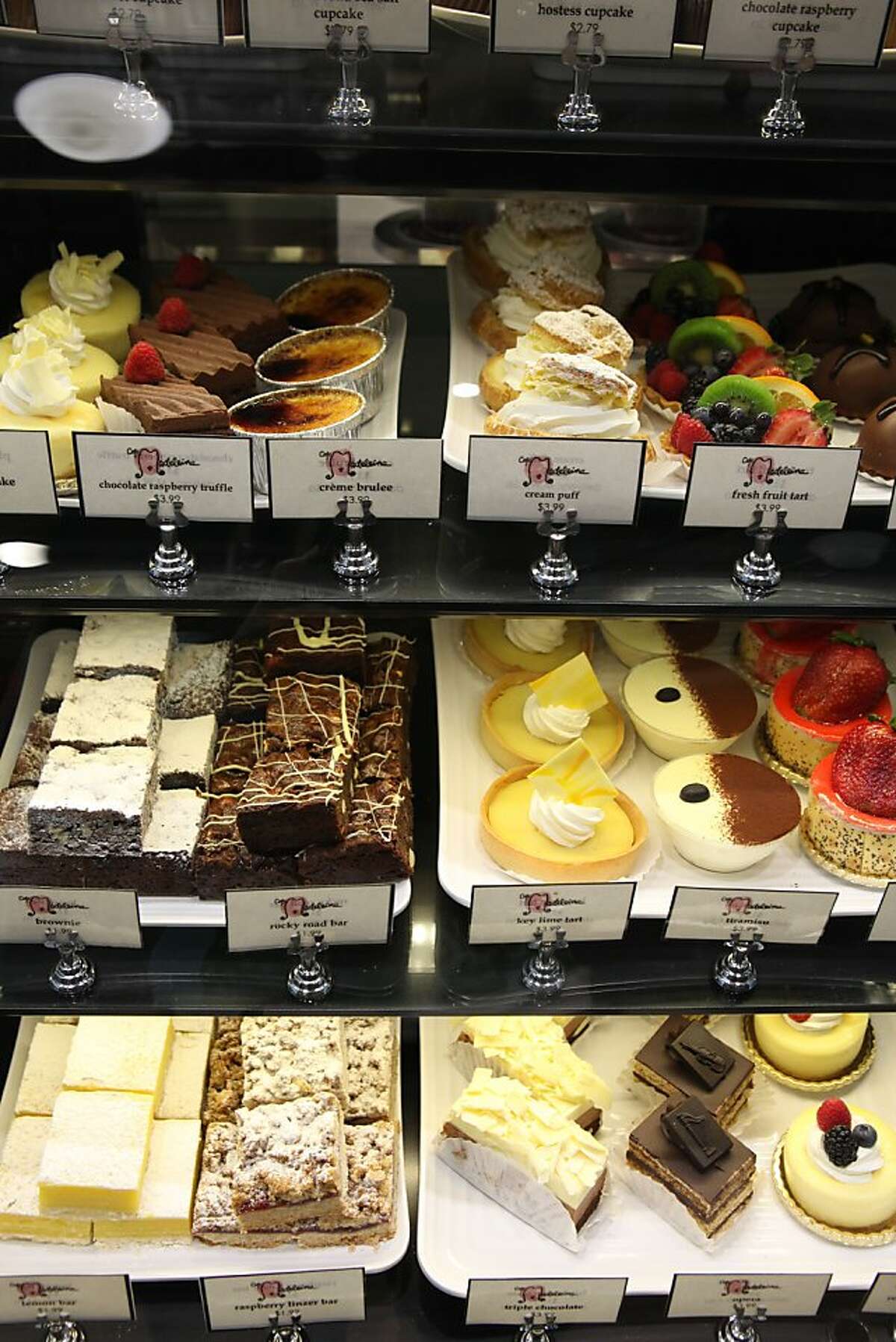 Desserts from Cafe Madeleine displayed at the "Upmarket" section of the Walgreens renovated flagship store at 1344 Stockton St. in San Francisco, Calif., on Tuesday, May 7, 2013.