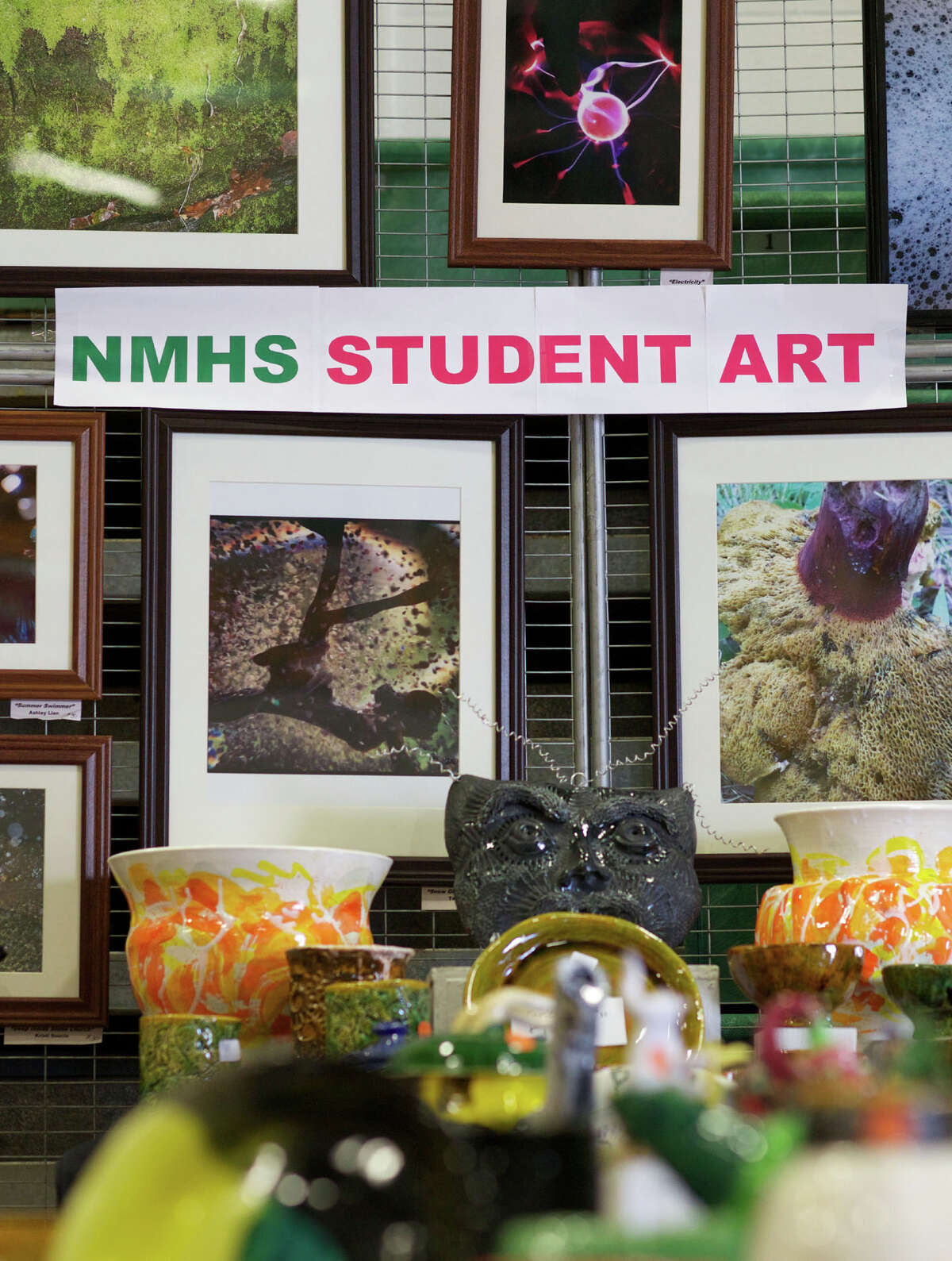 Artwork created by New Milford High School students was among the featured items for sale during the Future Business Leaders of America's New Milford Spring Fair Days at NMHS. April 27 2013