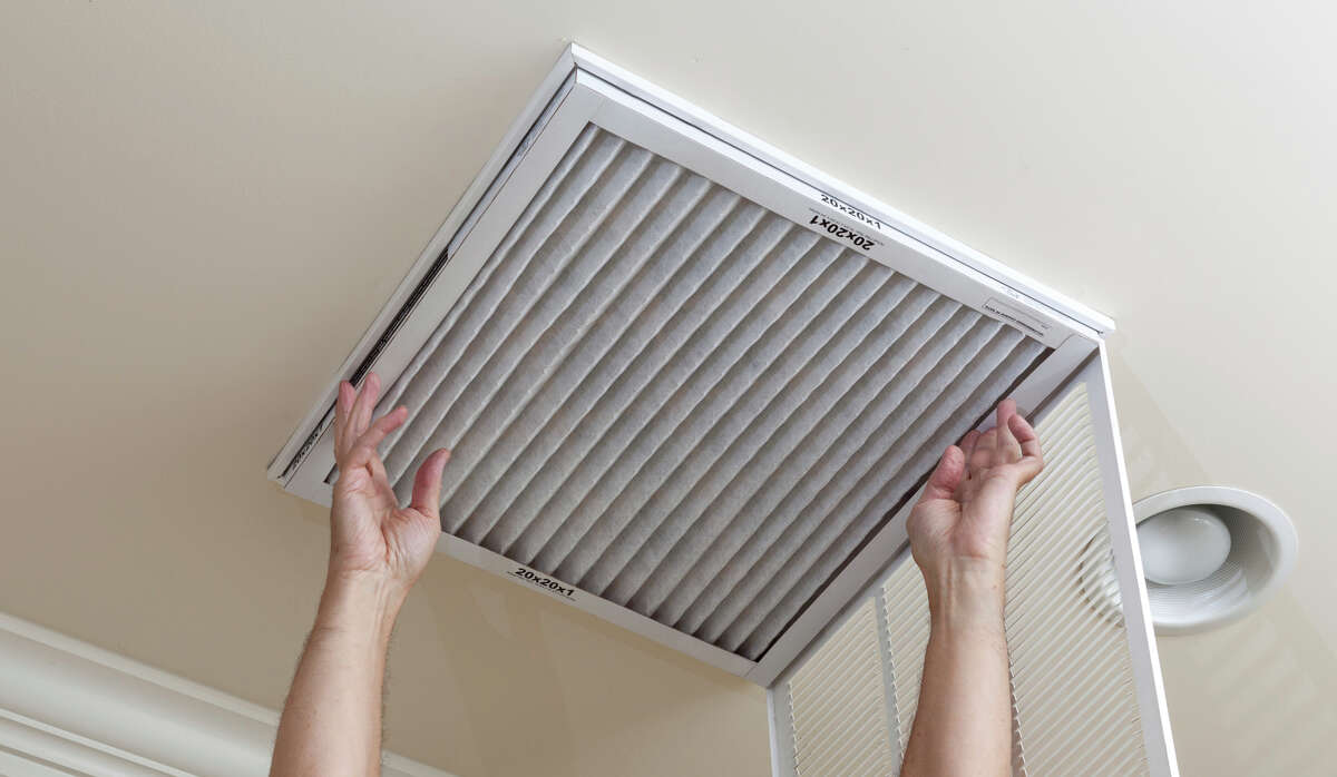 Change filters regularly on the air-conditioning and heating unit.
