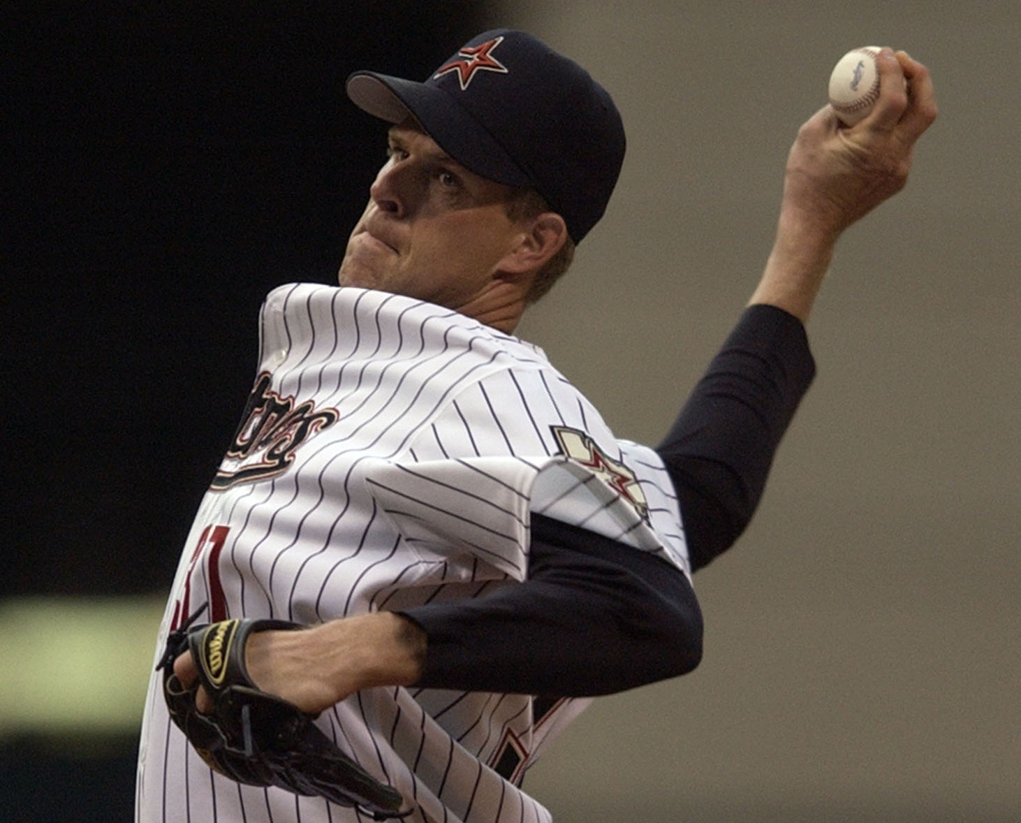 Shane Reynolds of the Houston Astros looks on during the game