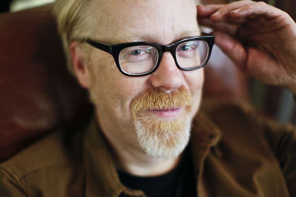 Adam Savage, one of the hosts of the television show, "Mythbusters," is seen in his Mission district workshop known as, "The Cave," on Monday, April 29, 2013 in San Francisco, Calif.