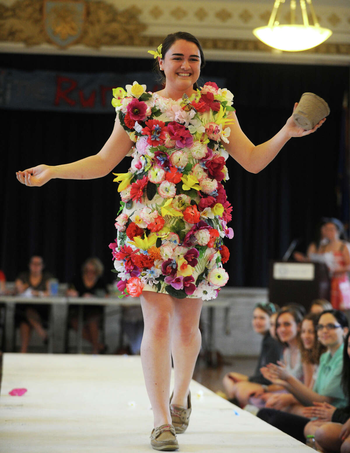 Lauralton hall students model fashion made from recyclables