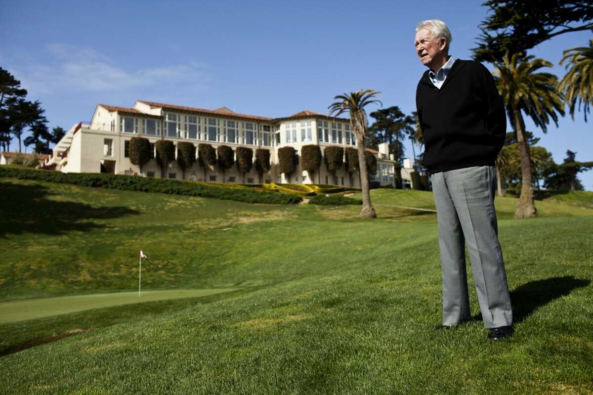 Ken Venturi walks on the 18th green of the renovated Olympic Club golf course, one the S.F. native knew well.