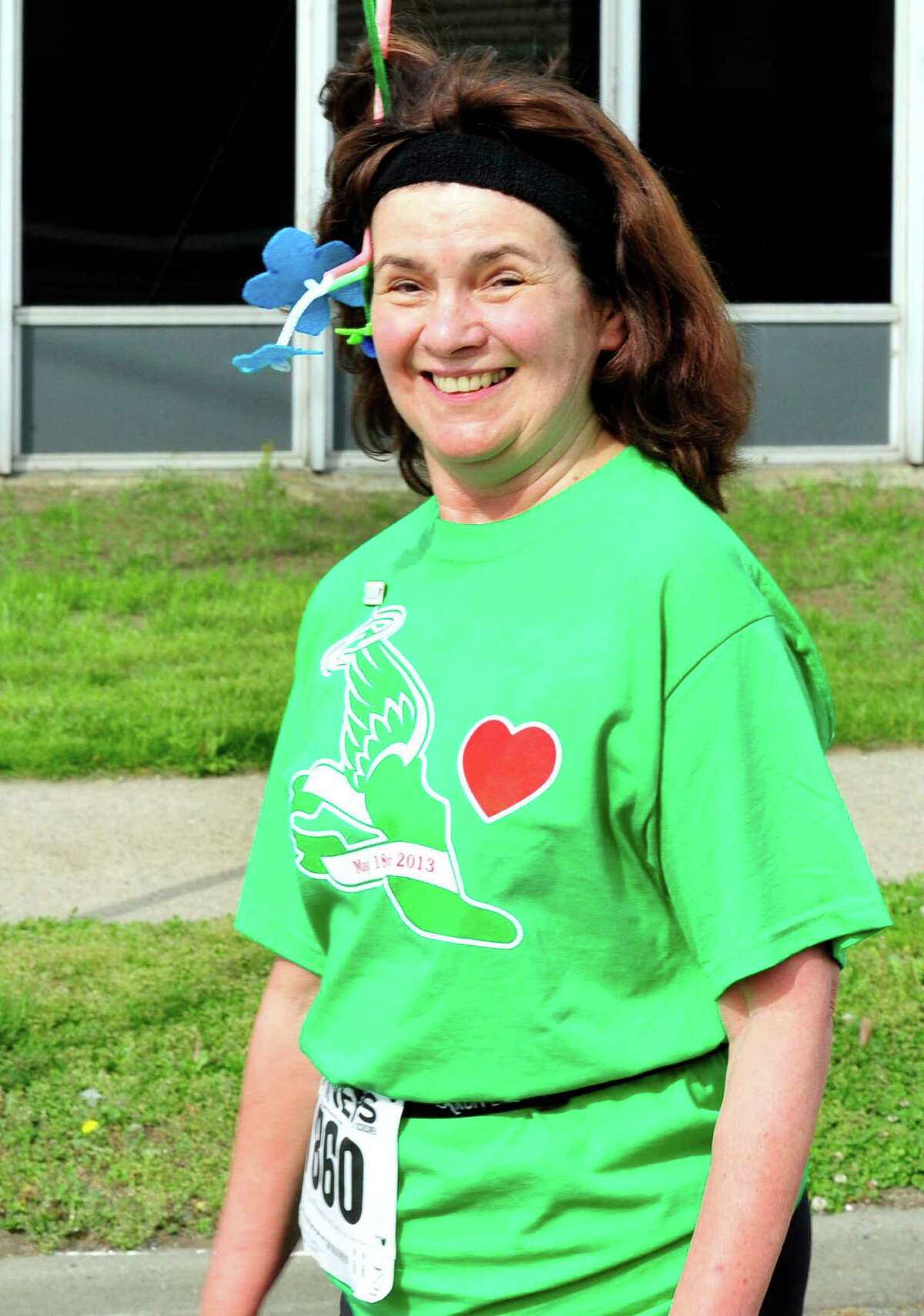 This is the Spring Forward 4 Sandy Hook 5K race held in Danbury, Conn. Saturday, May 18, 2013. The event raises money for scholarships in Dawn Hochsprung and Lauren Rousseau's memory. Both were killed in the Sandy Hook Elementry School tragedy.