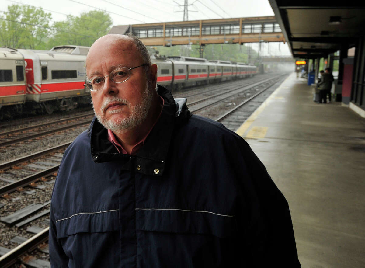 Jim Cameron is the chairman of the Connecticut Rail Commuter Council. Photographed at Noroton Heights train station in Darien on Sunday, May 19, 2013.