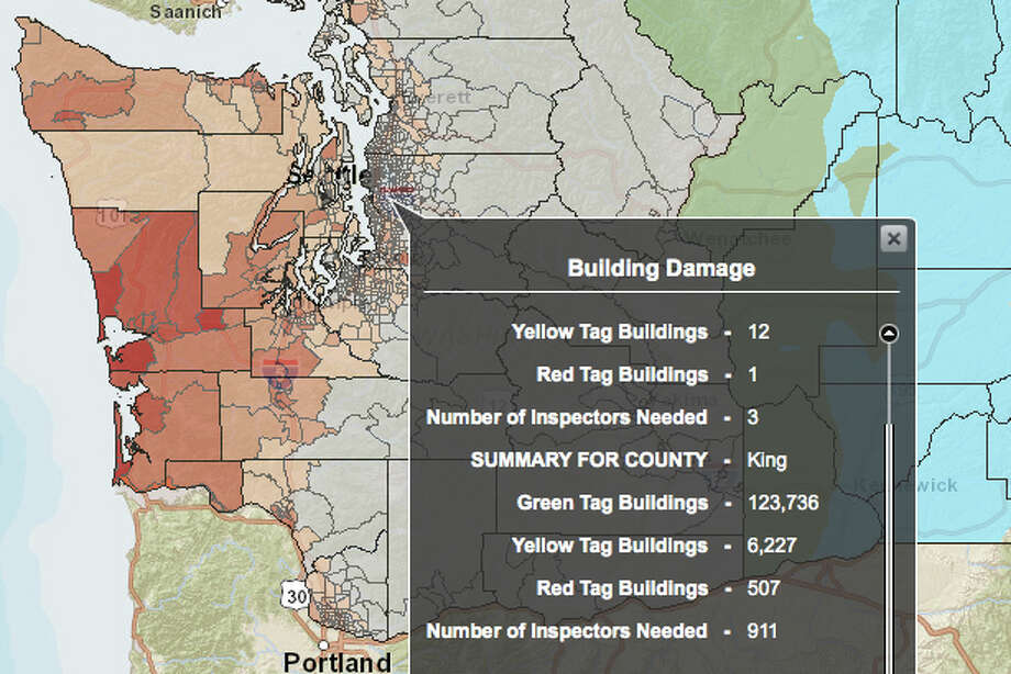 Highest magnitude earthquake in washington state