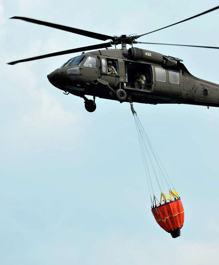 National Guard helicopters have water bucket training Times Union