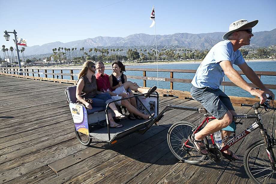 A Weekend In Santa Barbara Dream City Sfgate A Pedicab Is Great Way To Wheel Around Town Including At Stearns Wharf In Santa Barbara Area