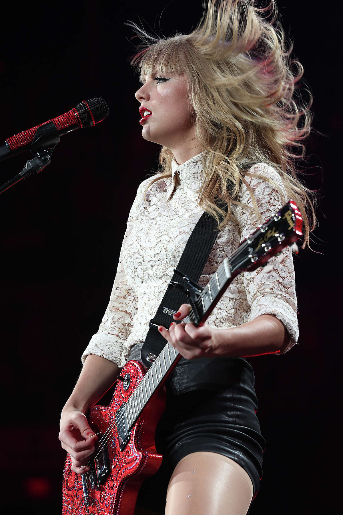 Taylor Swift performs during her "Red" tour at the AT&T Center, Wednesday, May 22, 2013.