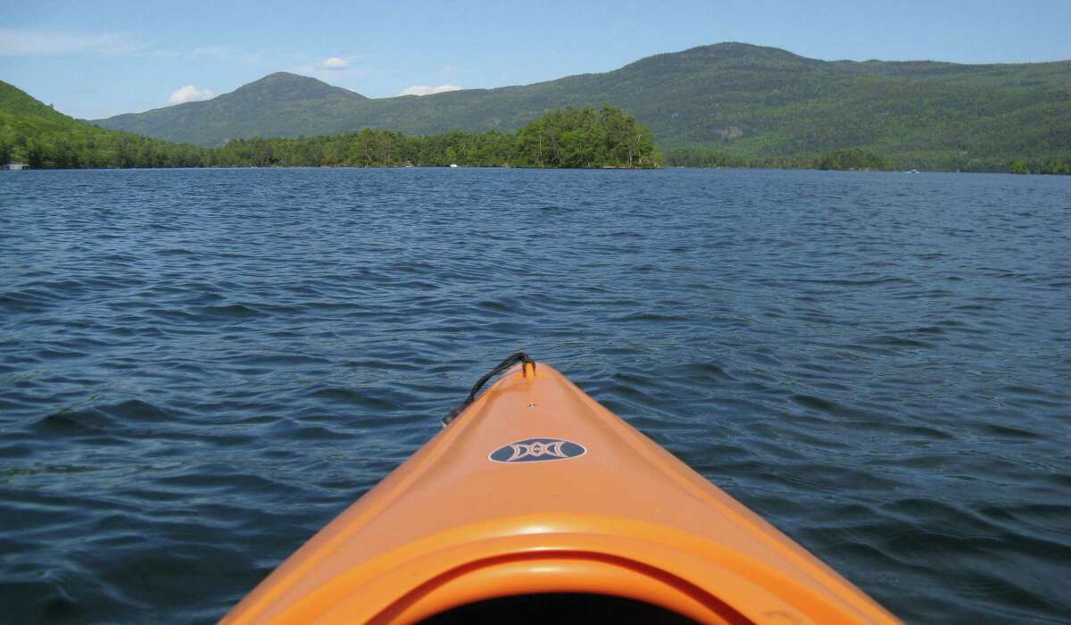 Outdoors Lake kayaking choppy but alluring
