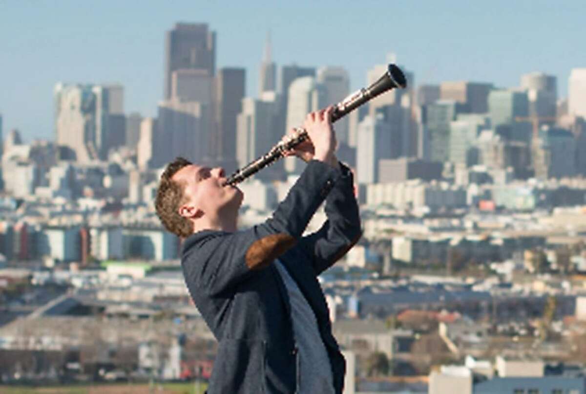 Brenden Guy, the British-born San Francisco clarinetist who has started a concert series called Curious Flight, performs the West Coast premiere of a clarinet concerto begun by Benjamin Britten and orchestrated and completed by British composer Colin Matthews. Courtesy Curious Flight.