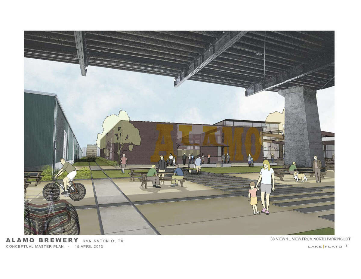 An outdoor patio and a tasting room are part of the proposal for a brewery near the historic Hays Street Bridge. Revised plans call for the brewery to be located on Burnet Street.