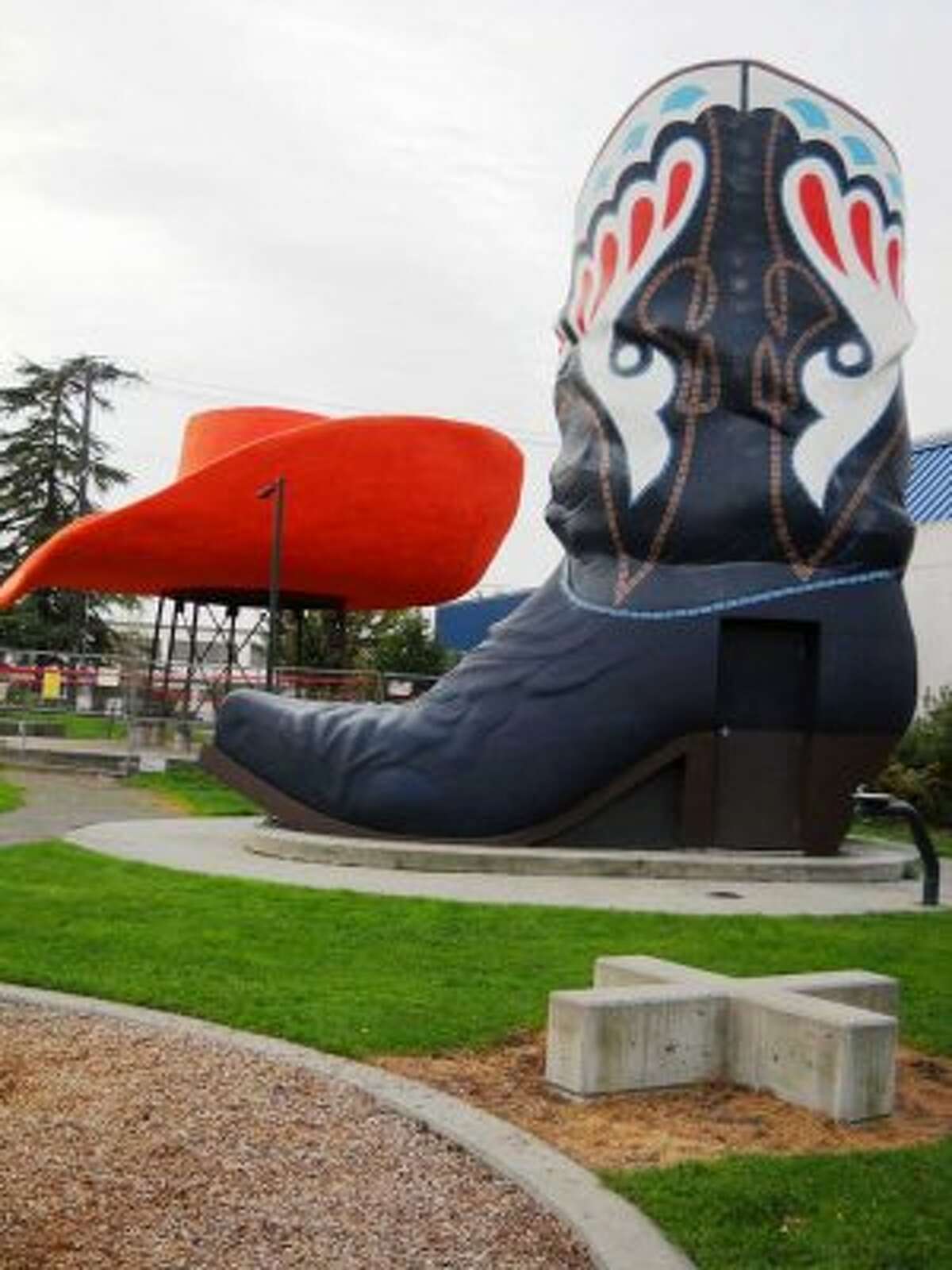 Georgetown's Oxbow Park, pictured after the Hat 'n' Boots were fully restorated in 2010.