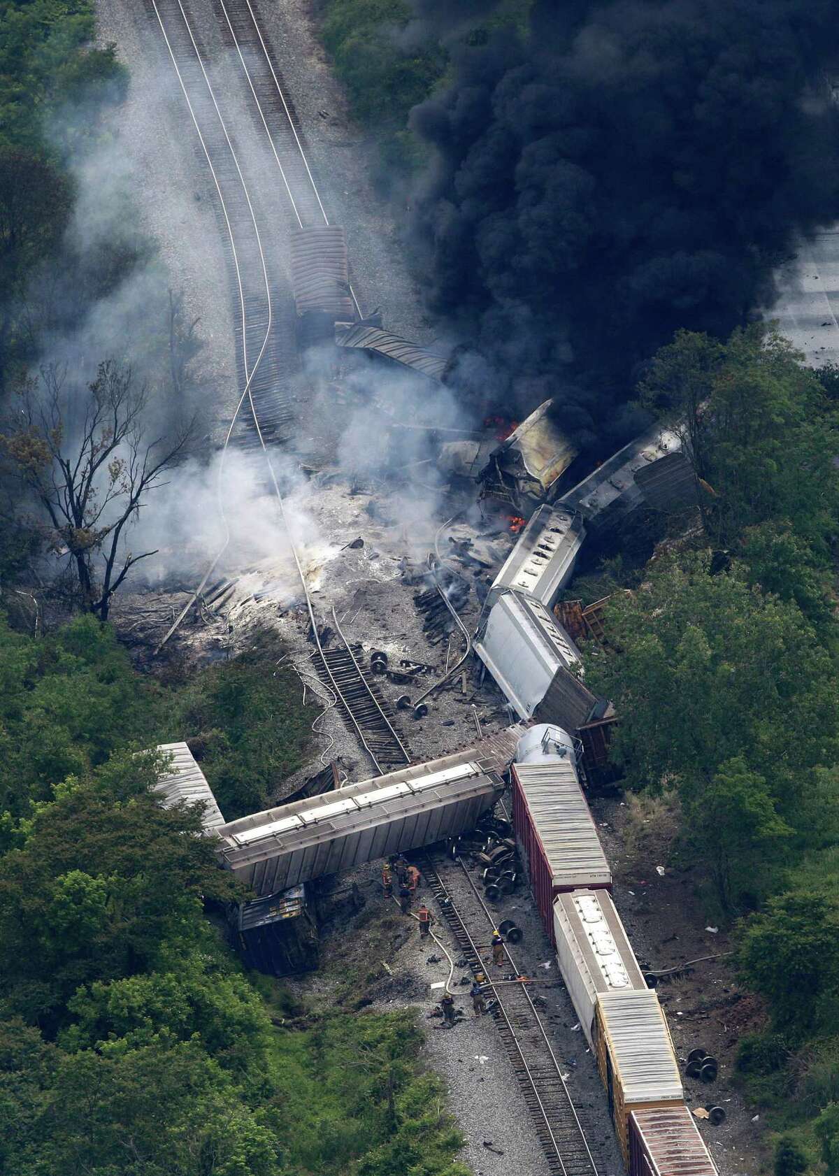 Train derailment in Maryland