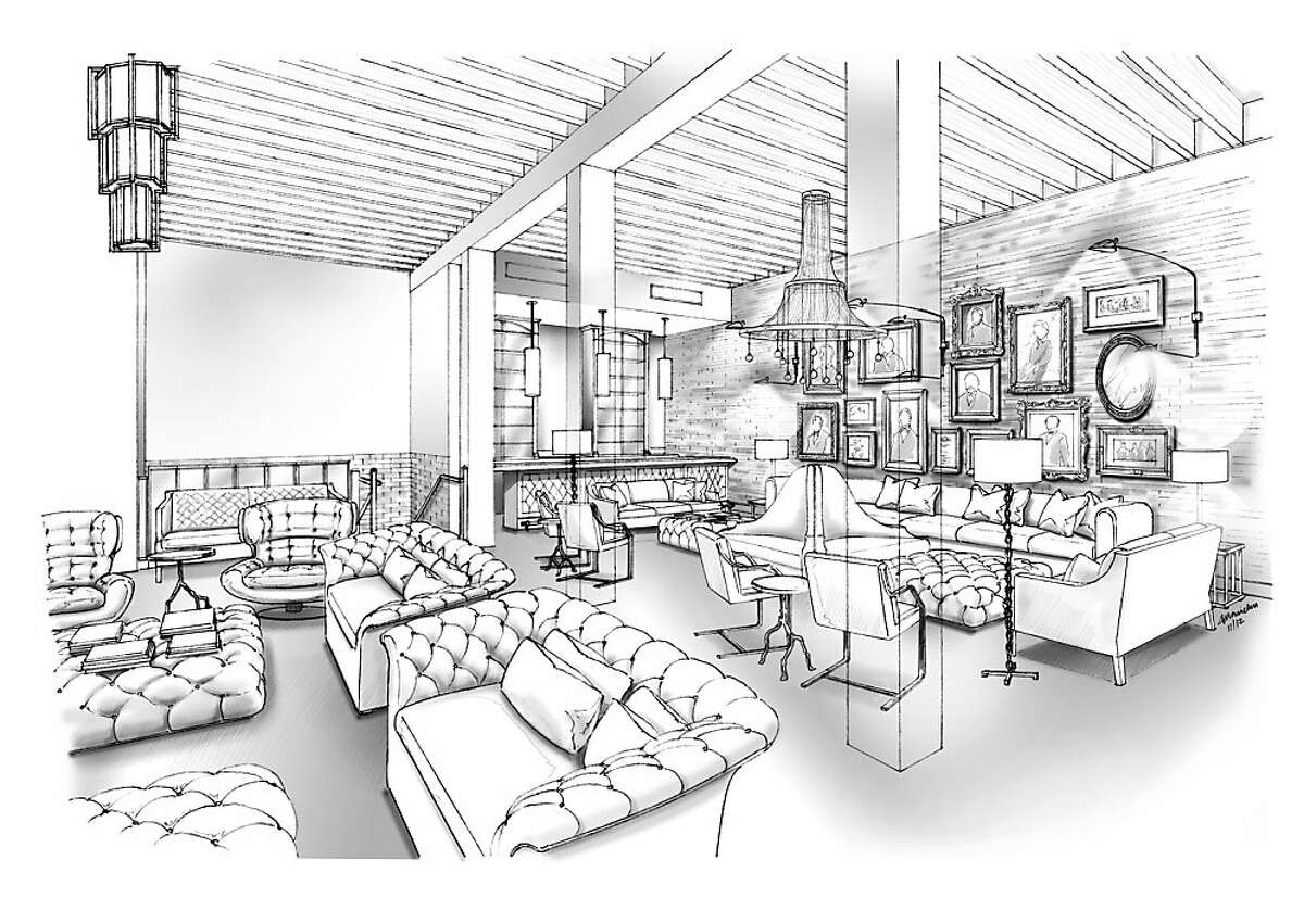 he Battery, a new private social club set to open in downtown San Francisco in August, is the creation of husband-wife Internet entrepreneurs Xochi and Michael Birch. They founded Bebo.com and sold it to AOL in 2008 for $850 million. Here is shown a rendering of the living room.