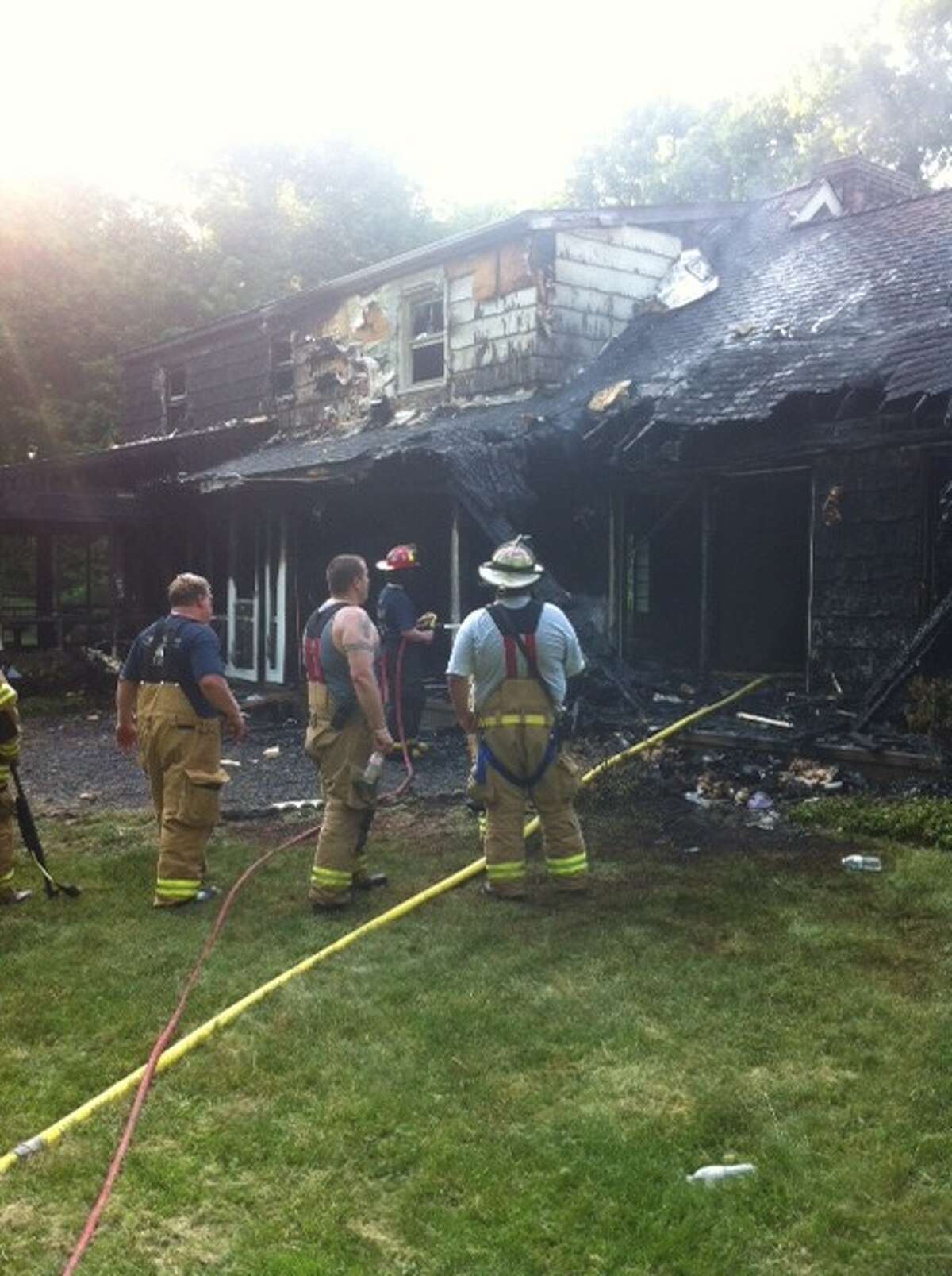 Fire rips through New Fairfield home