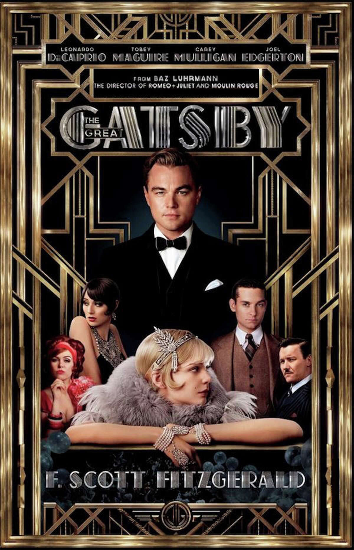 The Great Gatsby 2013 book cover and movie poster.